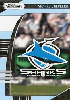 2022 NRL Traders #031 Cronulla Sharks Checklist Front